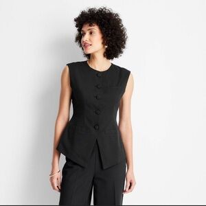 NWT Jenee Naylor Sleeveless Button-Front Waistcoat - Future Collective - Size 10